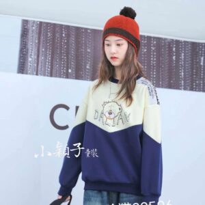 【台灣現貨】女大童加絨拼接小熊