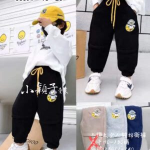 【台灣現貨】小童 男女童 亮燈太空人純棉衛褲