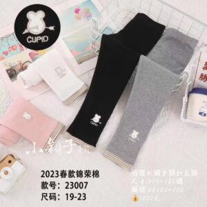 【台灣現貨】中大童 女童捲邊刺繡箭頭打底褲