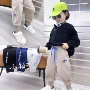 【台灣現貨】中小童 男女童刺繡唐老鴨小童衛褲