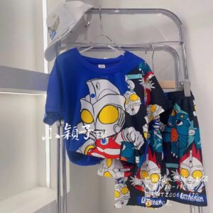 【台灣現貨】中大童 男女童琥珀花版奧特曼套裝 速乾服