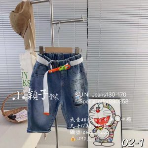 【台灣現貨】大童 男童88人物背影牛仔中褲