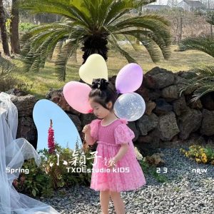 【台灣現貨】中小童貴族童年碎花公主紗裙