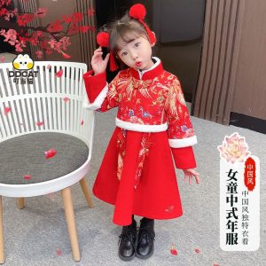 【台灣現貨】中國風拜年服旗袍連衣裙 年服裙 連衣裙 810001