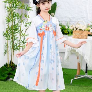 🔥【台灣現貨】🔥立體刺繡蝴蝶小兔漢服裙550010-300