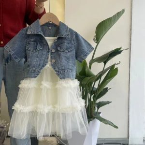 🔥【台灣現貨】🔥牛仔外套加蛋糕裙630011-160